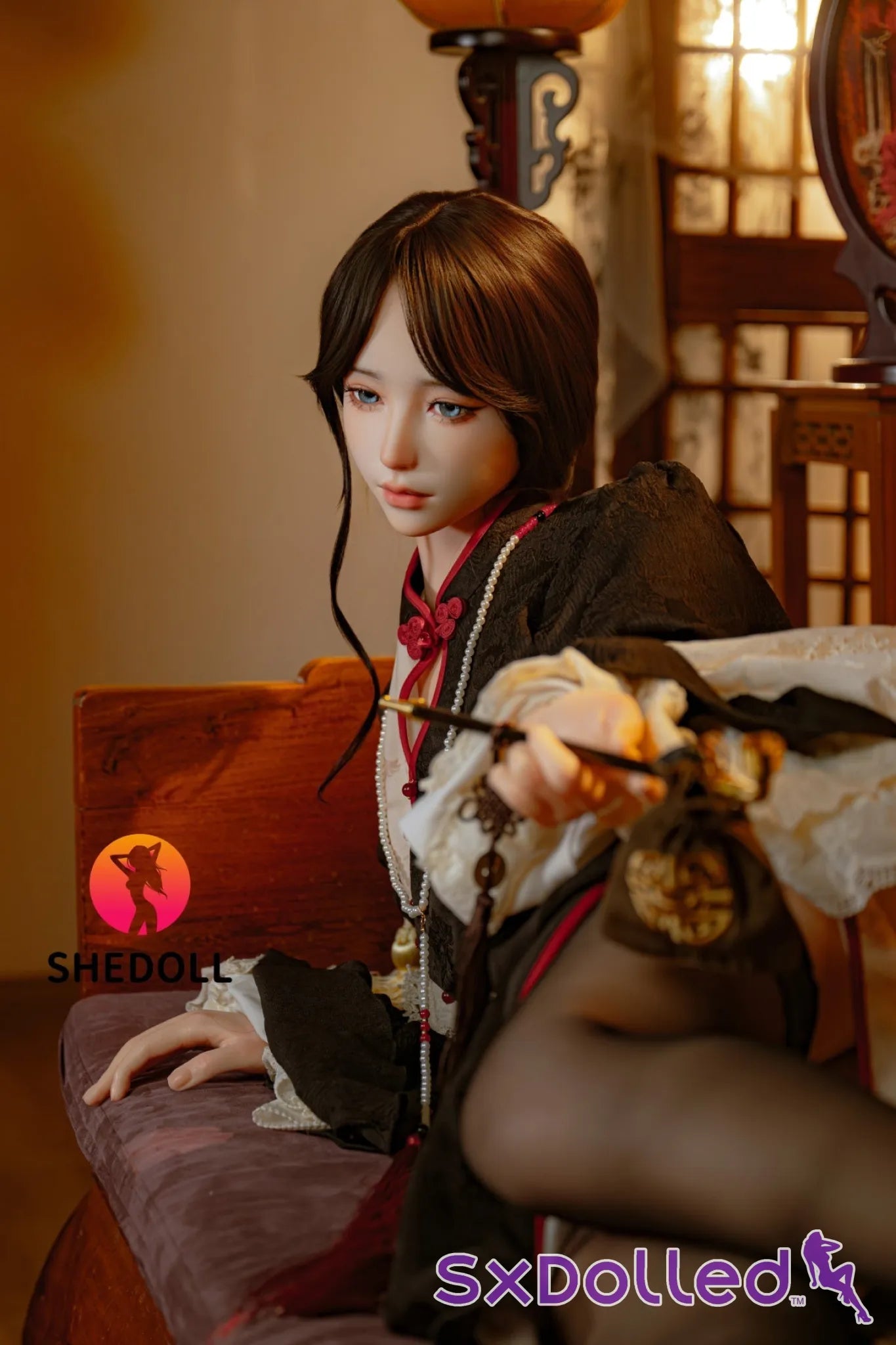 Lina B (E Cup) (156cm) | Asian Blue Eyed Sex Doll | SHEDOLL E Cup / 156cm / Brunette Sex Doll