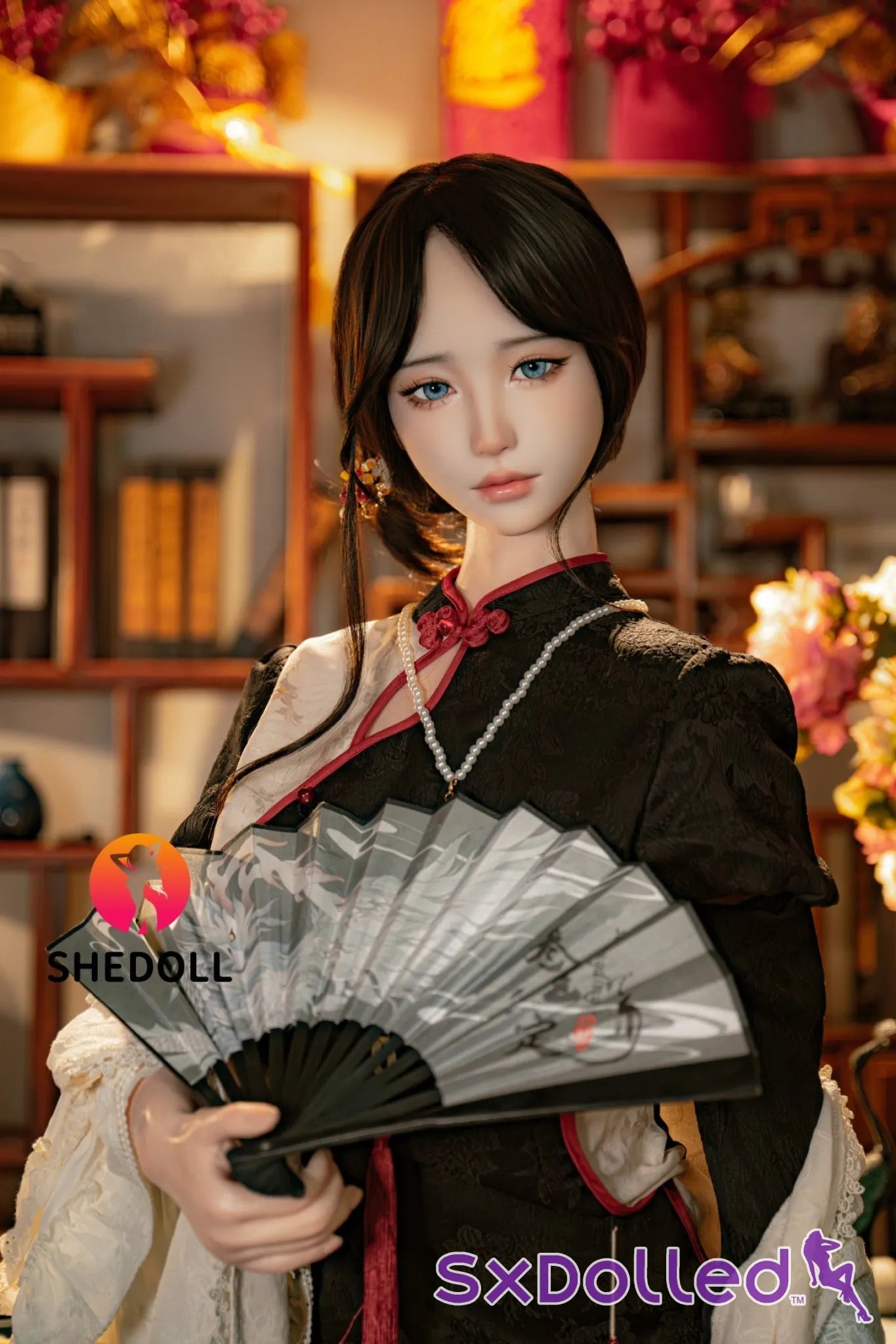 Lina B (E Cup) (156cm) | Asian Blue Eyed Sex Doll | SHEDOLL E Cup / 156cm / Brunette Sex Doll