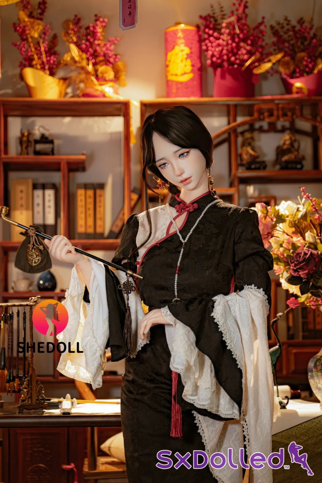 Lina B (E Cup) (156cm) | Asian Blue Eyed Sex Doll | SHEDOLL E Cup / 156cm / Brunette Sex Doll