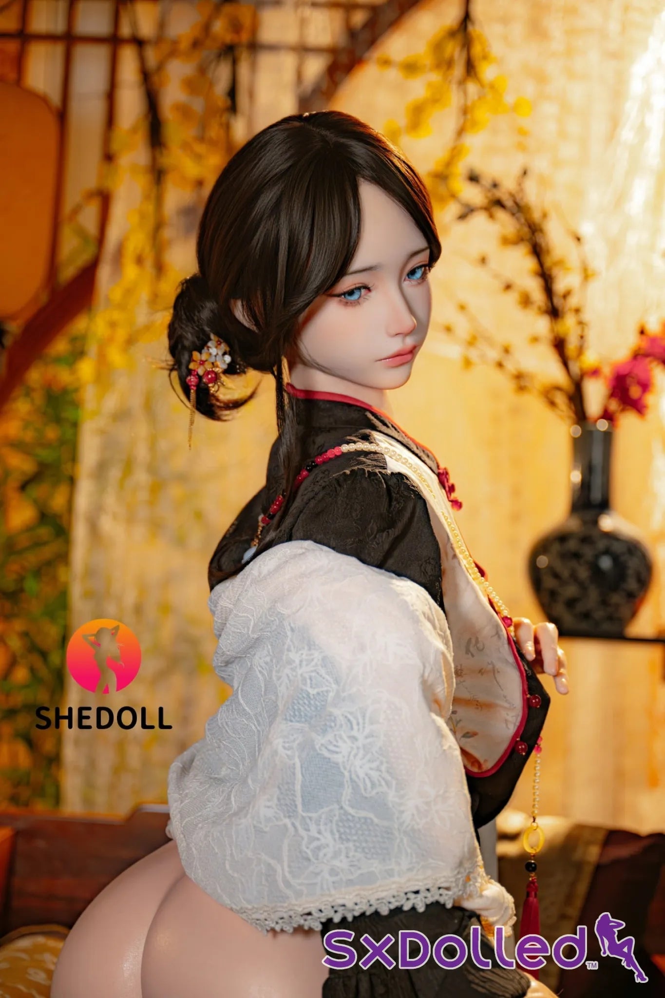 Lina B (E Cup) (156cm) | Asian Blue Eyed Sex Doll | SHEDOLL E Cup / 156cm / Brunette Sex Doll
