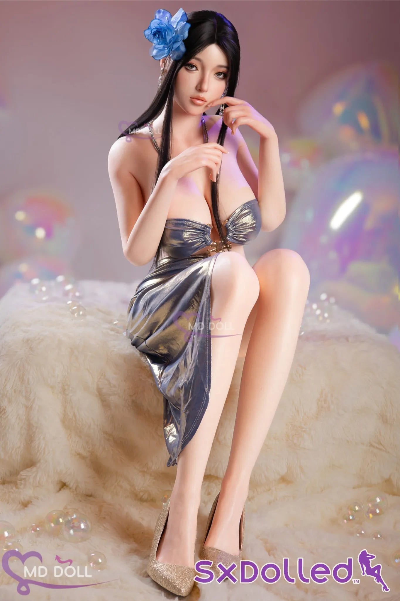 Linda A (H-Cup) (164cm) | Busty Curvy Asian Sex Doll | MD Doll H-Cup / 164cm / Black Sex Doll