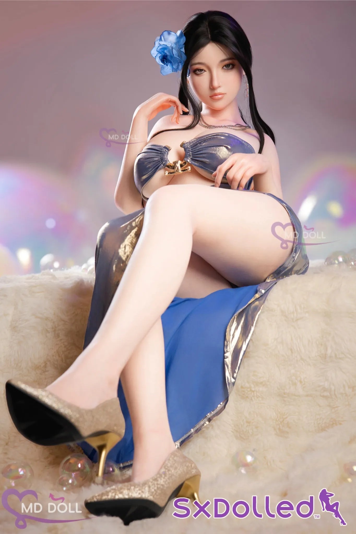 Linda A (H-Cup) (164cm) | Busty Curvy Asian Sex Doll | MD Doll H-Cup / 164cm / Black Sex Doll