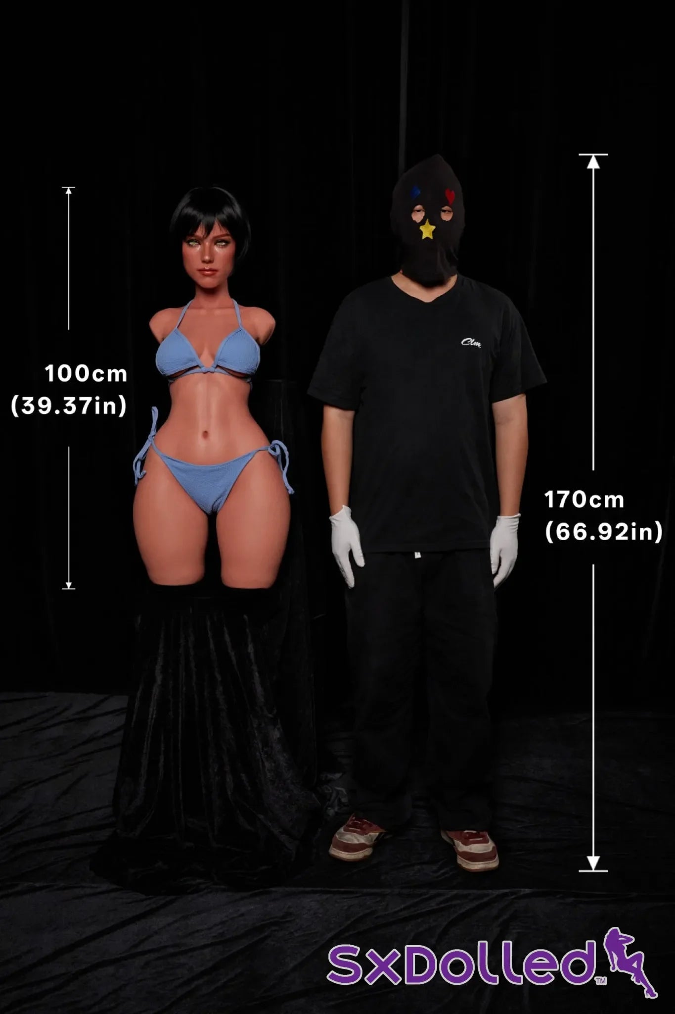 Livia B (E-Cup) (100cm) | Latina Sex Doll Torso | Climax Doll - E-Cup / 100cm / Black - Sex Torso