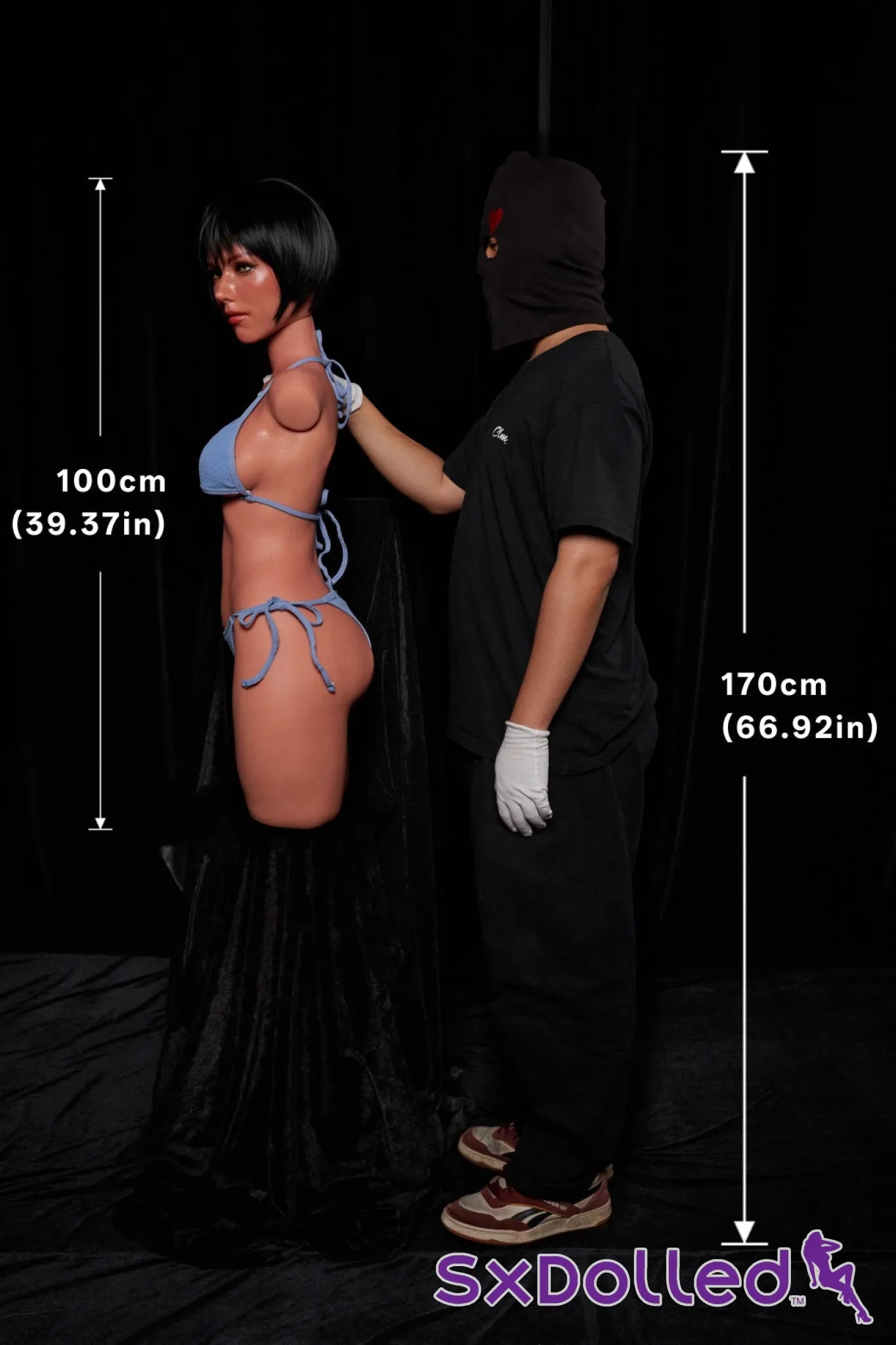 Livia B (E-Cup) (100cm) | Latina Sex Doll Torso | Climax Doll - E-Cup / 100cm / Black - Sex Torso
