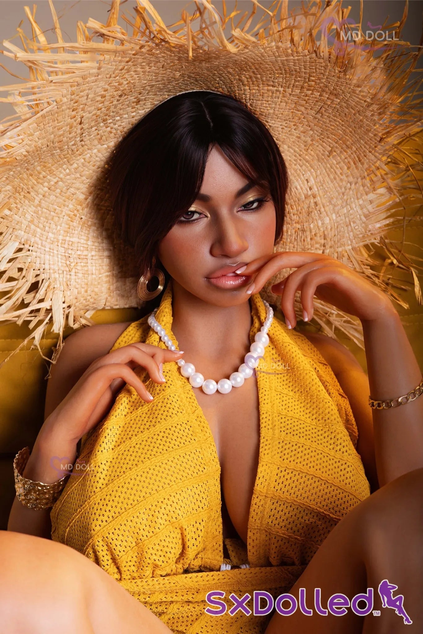 Luna B (H-Cup) (162cm) | Ebony Plump Curvaceous Sex Doll | MD Doll H-Cup / 162cm / Brunette Sex Doll