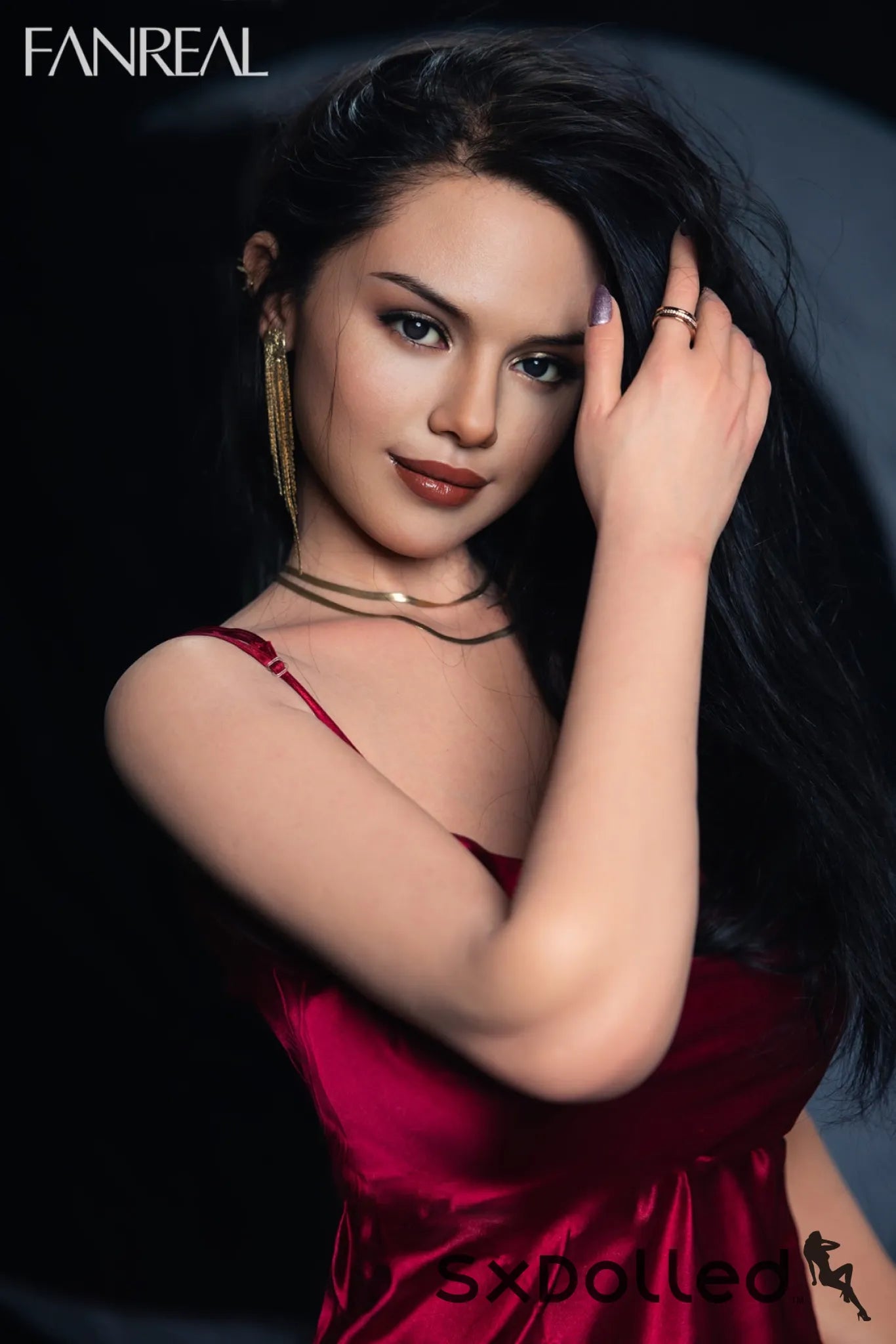 Maria A (F-Cup) (168cm) | Happy Latina Realistic Sex Doll | Fanreal F-Cup / 168cm / Black Sex Doll