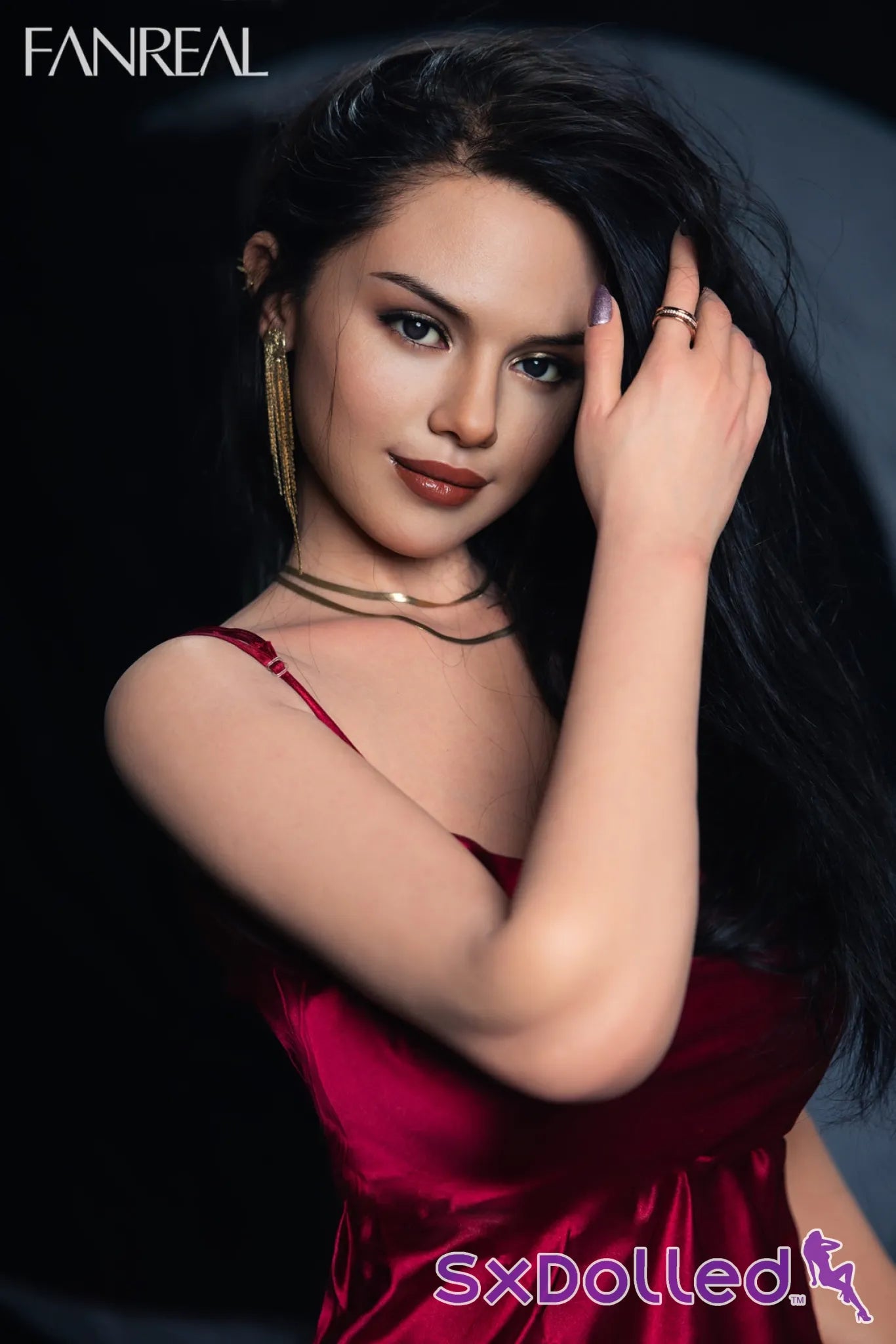 Maria A (F-Cup) (168cm) | Happy Latina Realistic Sex Doll | Fanreal F-Cup / 168cm / Black Sex Doll