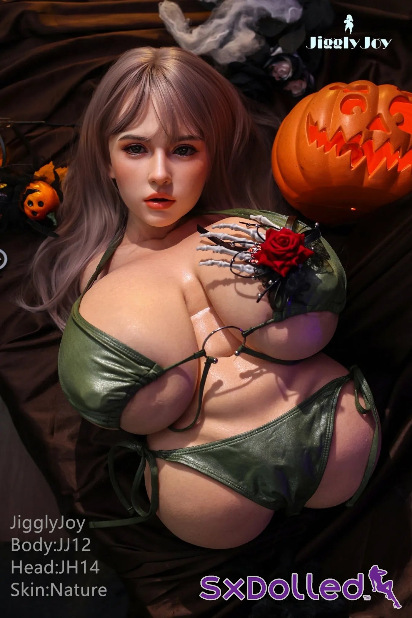 Melania A (R-Cup) (71cm) | Huge Boobs Sex Doll Torso | JigglyJoy R-Cup / 71cm / Grey Sex Torso