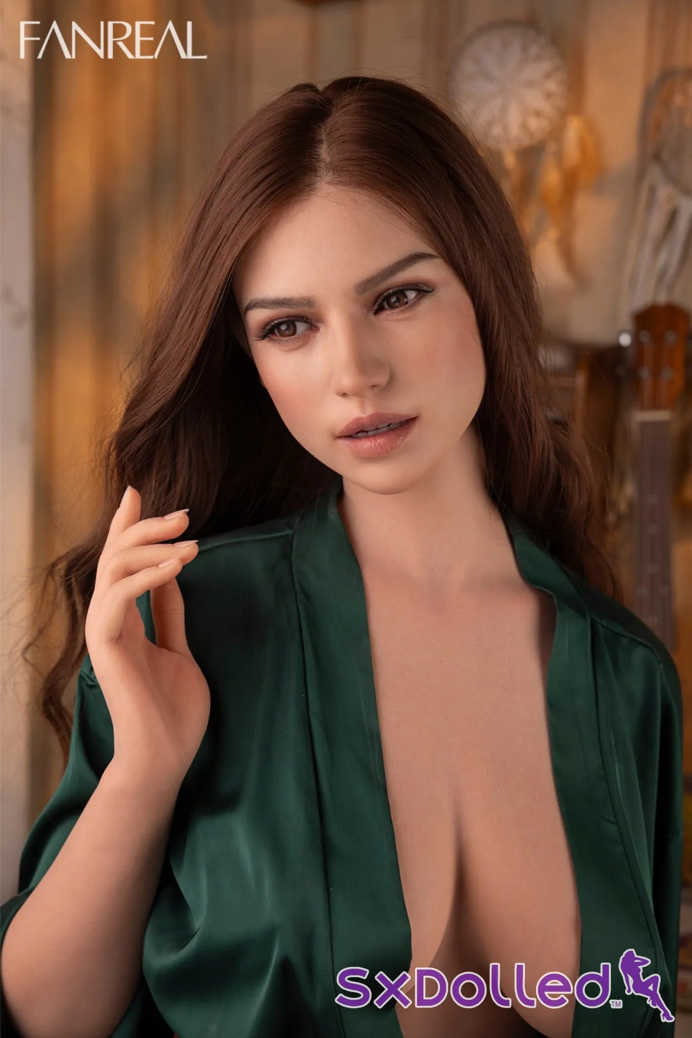 Mirella D (F-Cup) (155cm) | Busty Tan Caucasian Sex Doll | Fanreal F-Cup / 155cm / Brunette Sex Doll