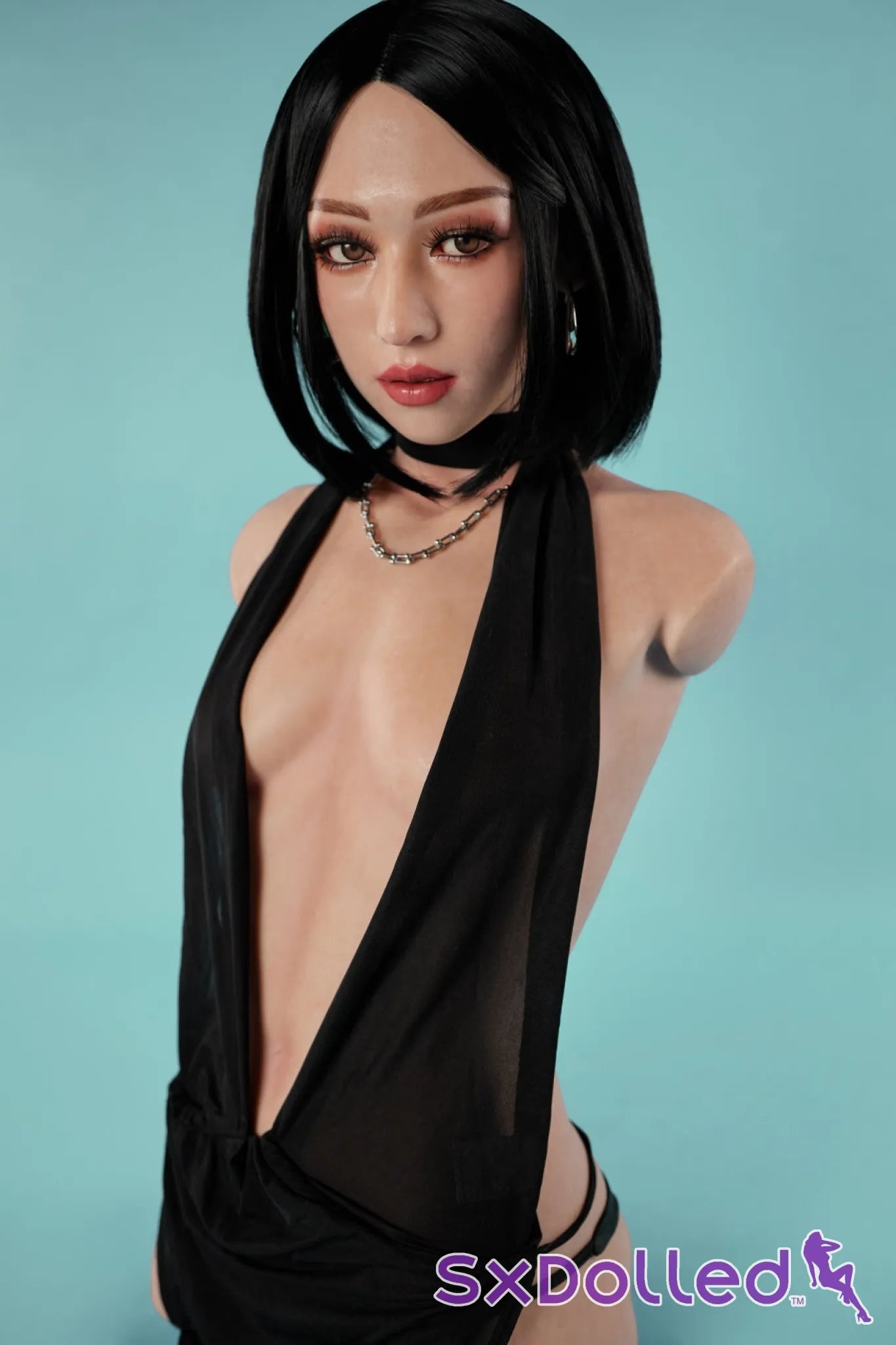 Miyoshi (A-Cup) (80cm) | European Sex Doll Torso | Climax Doll - A-Cup / 80cm / Black - Sex Torso
