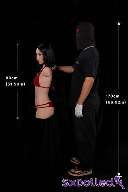 Miyoshi (A-Cup) (80cm) | European Sex Doll Torso | Climax Doll - A-Cup / 80cm / Black - Sex Torso