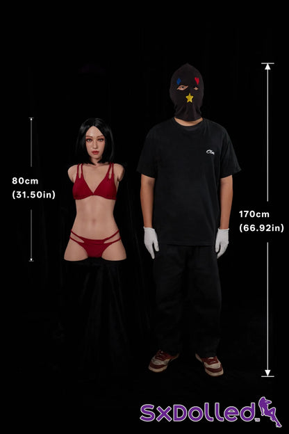 Miyoshi (A-Cup) (80cm) | European Sex Doll Torso | Climax Doll - A-Cup / 80cm / Black - Sex Torso