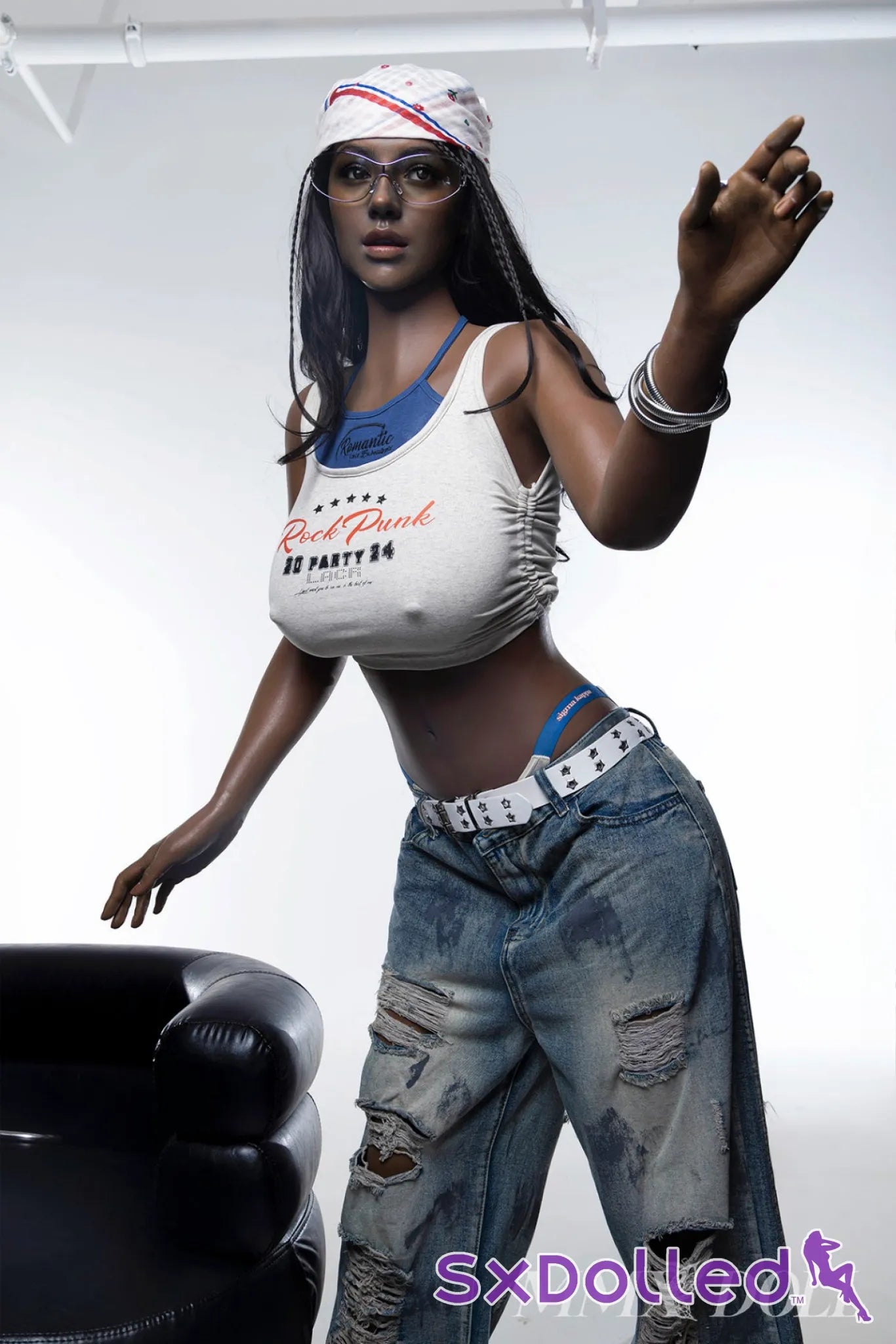 Monica B (J-Cup) (168cm) | Busty Mixed Ebony Sex Doll | MMX Doll - J-Cup / 168cm / Black - Sex Doll