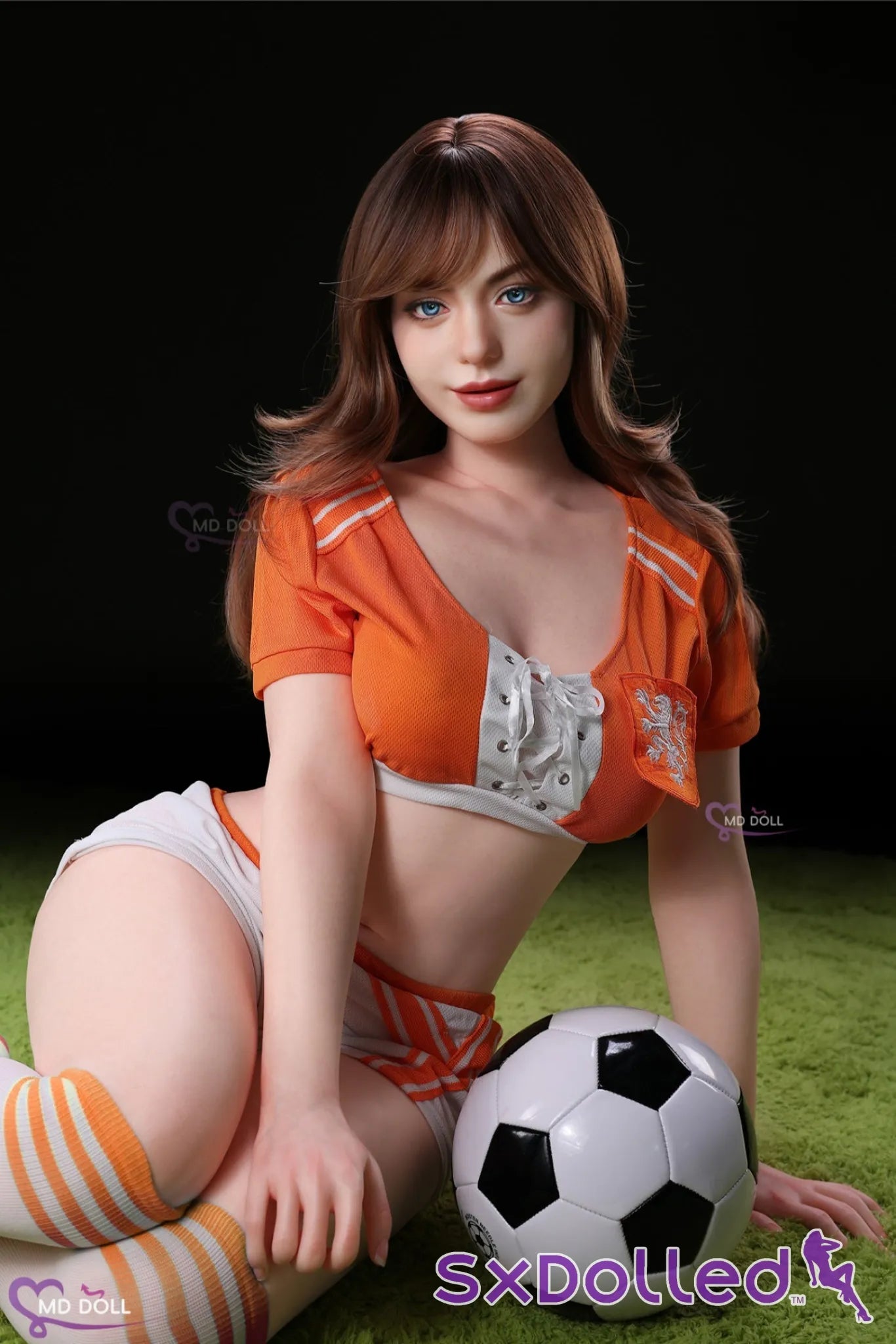Monica C (F-Cup) (166cm) | Smiling Caucasian Sex Doll | MD Doll - F-Cup / 166cm / Brunette - Sex Doll