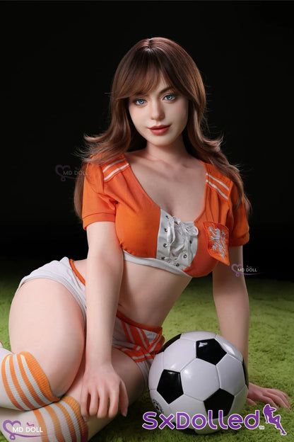 Monica C (F-Cup) (166cm) | Smiling Caucasian Sex Doll | MD Doll - F-Cup / 166cm / Brunette - Sex Doll