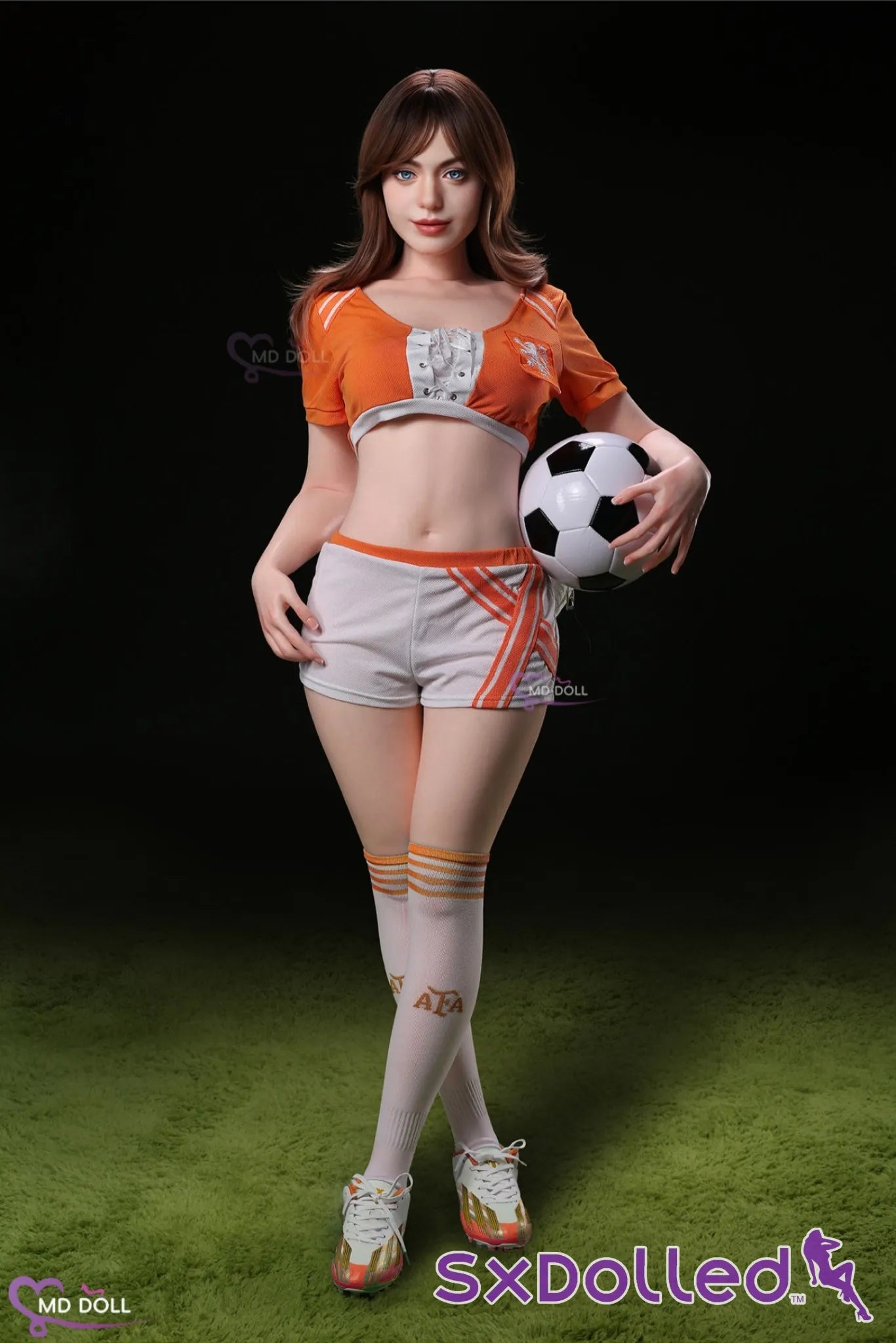 Monica C (F-Cup) (166cm) | Smiling Caucasian Sex Doll | MD Doll - F-Cup / 166cm / Brunette - Sex Doll