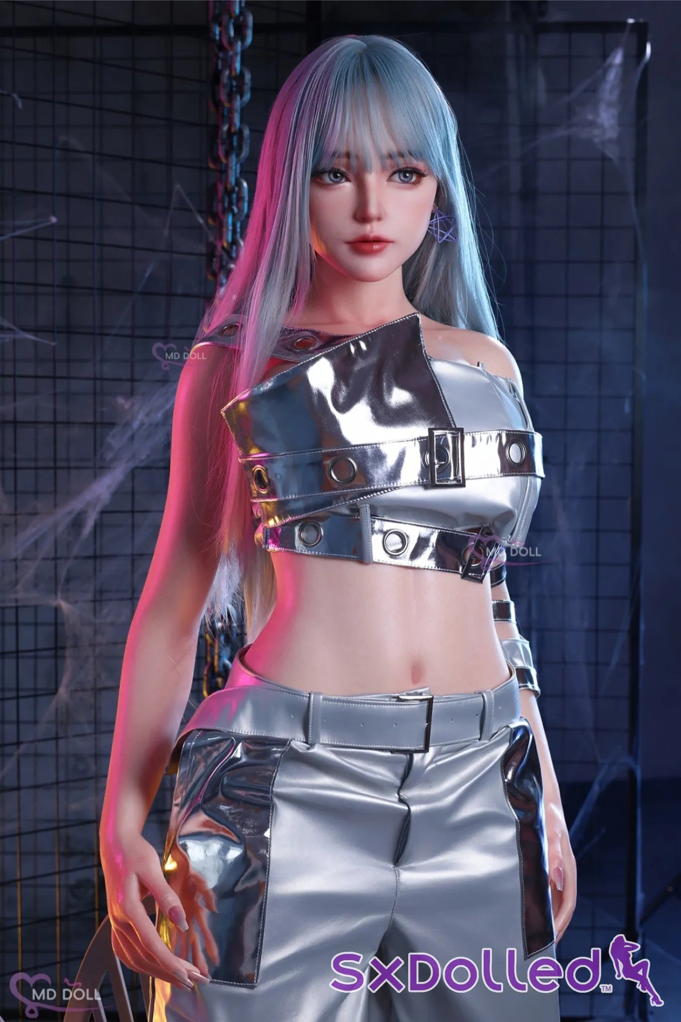 Nancy A (F-Cup) (166cm) | Silver Hair Futuristic Sex Doll | MD Doll F-Cup / 166cm / Silver Sex Doll