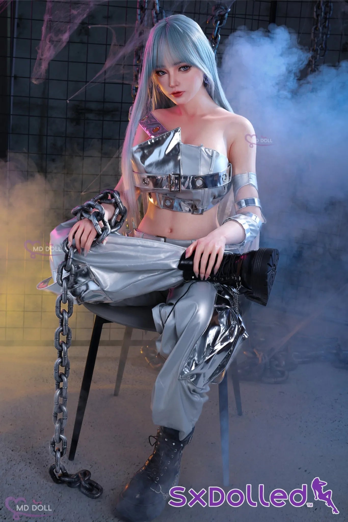 Nancy A (F-Cup) (166cm) | Silver Hair Futuristic Sex Doll | MD Doll F-Cup / 166cm / Silver Sex Doll