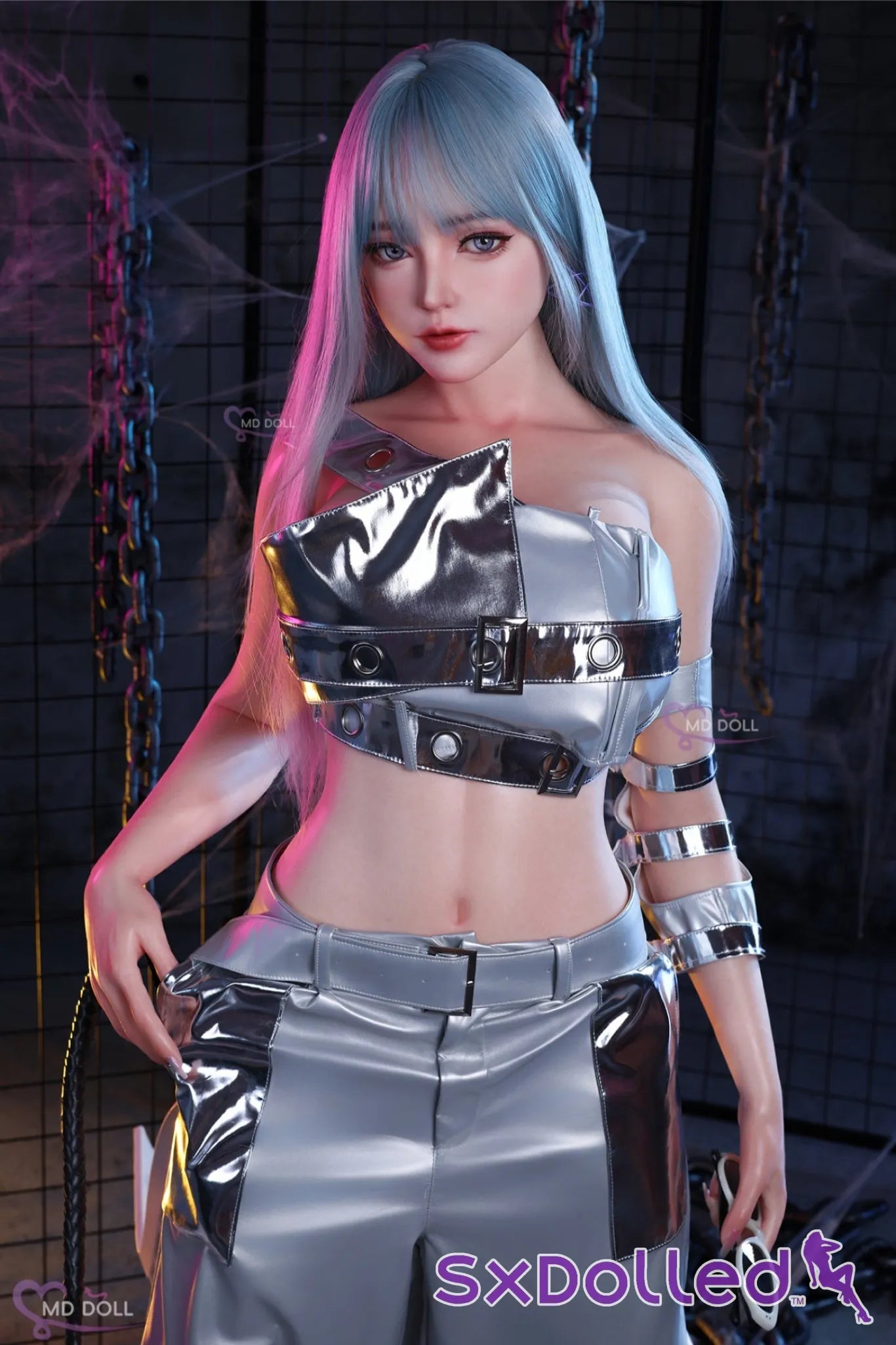 Nancy A (F-Cup) (166cm) | Silver Hair Futuristic Sex Doll | MD Doll F-Cup / 166cm / Silver Sex Doll
