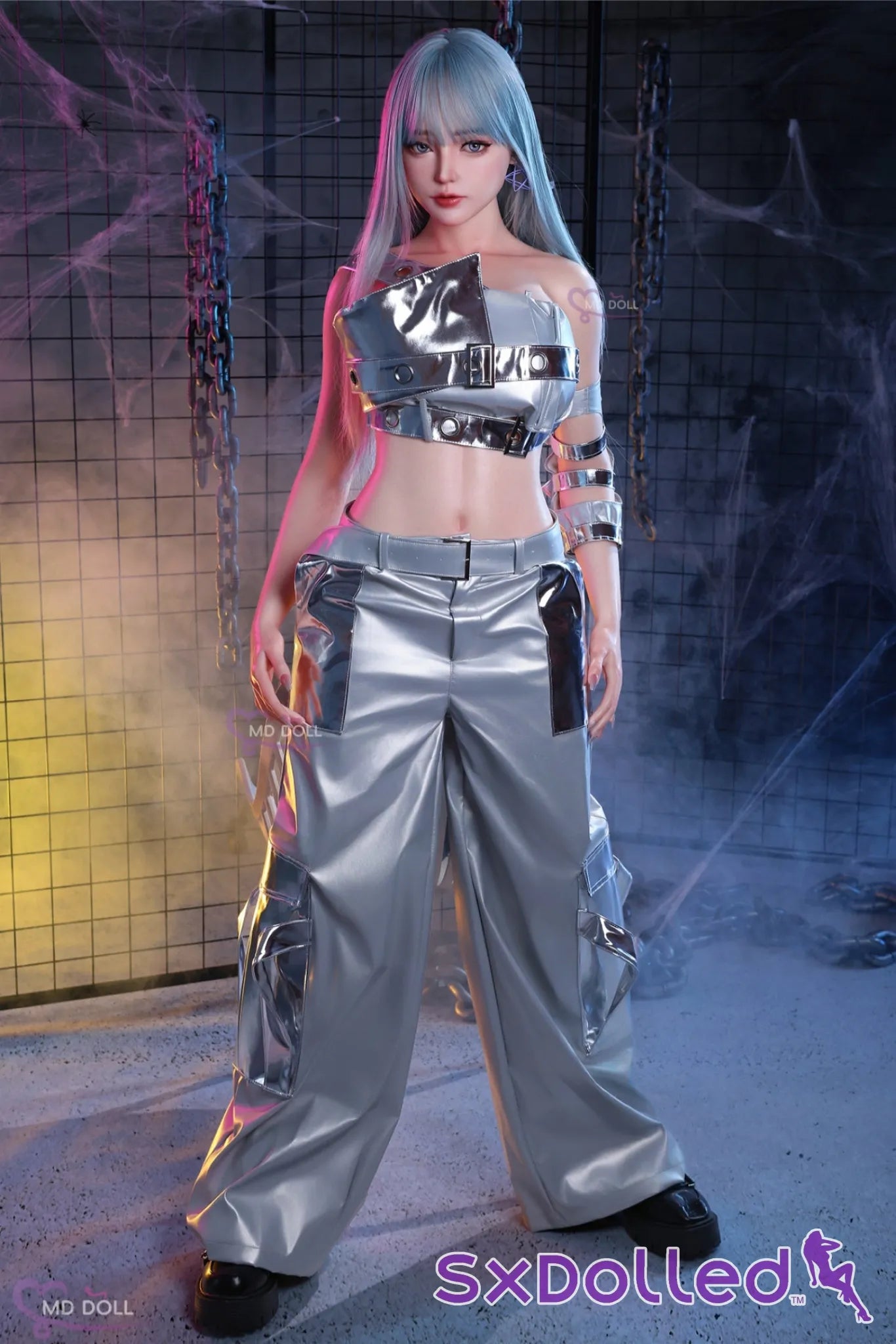 Nancy A (F-Cup) (166cm) | Silver Hair Futuristic Sex Doll | MD Doll F-Cup / 166cm / Silver Sex Doll