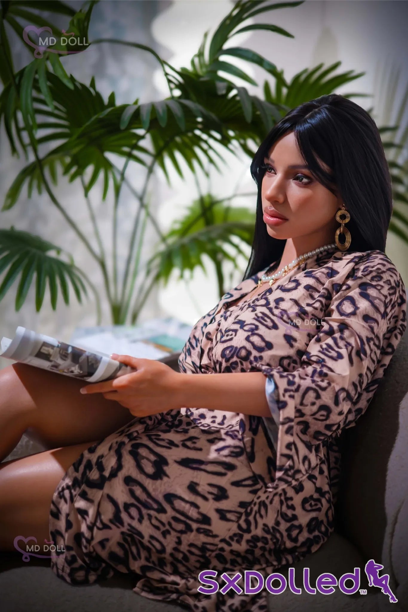 Nia B (H-Cup) (162cm) | Curvaceous Plump Ebony Sex Doll | MD Doll H-Cup / 162cm / Black Sex Doll