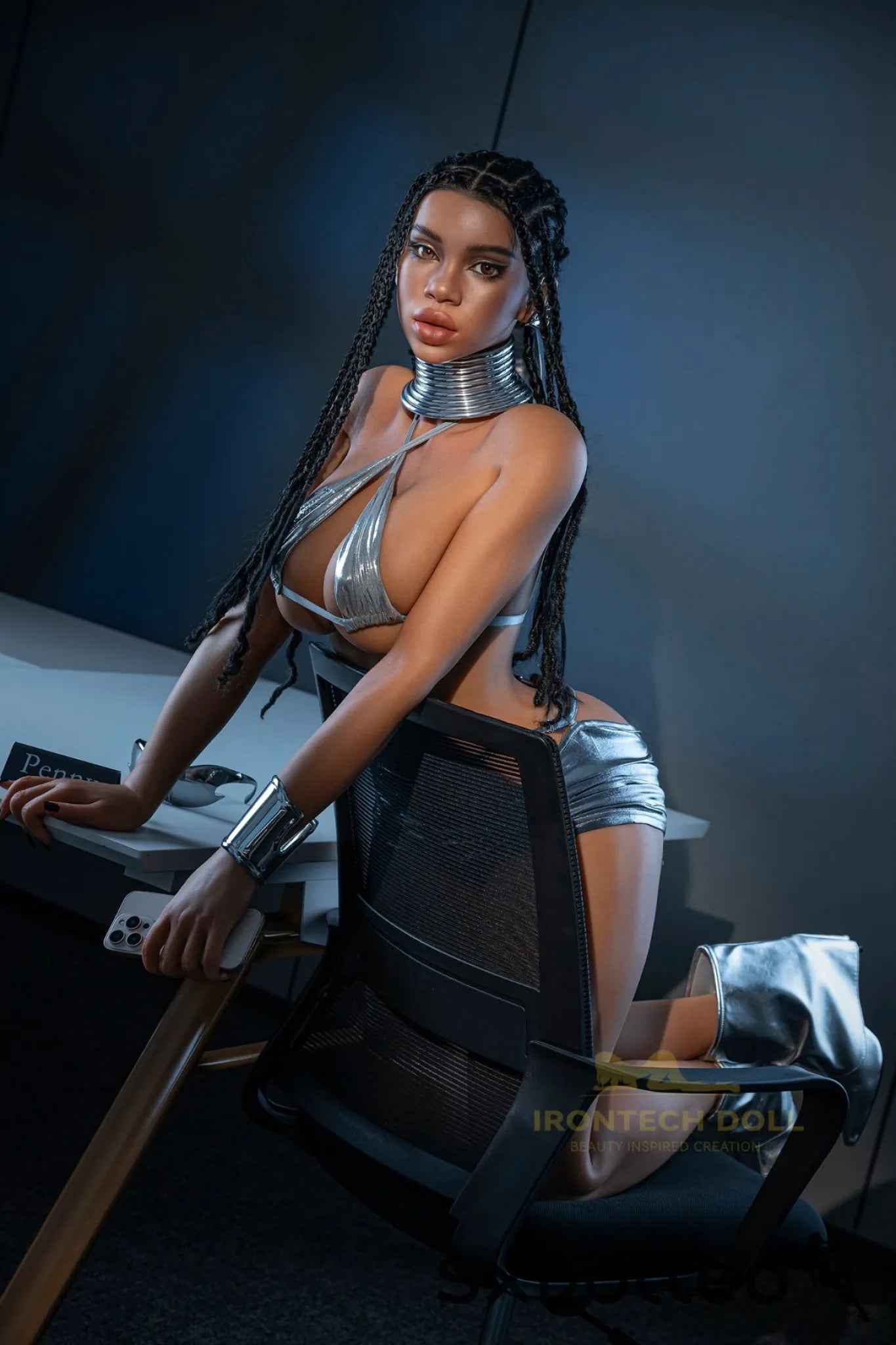 Penny C (H-Cup) (161cm) | Ebony Rave Girl Sex Doll | Irontech Doll H-Cup / 161cm / Black Sex Doll