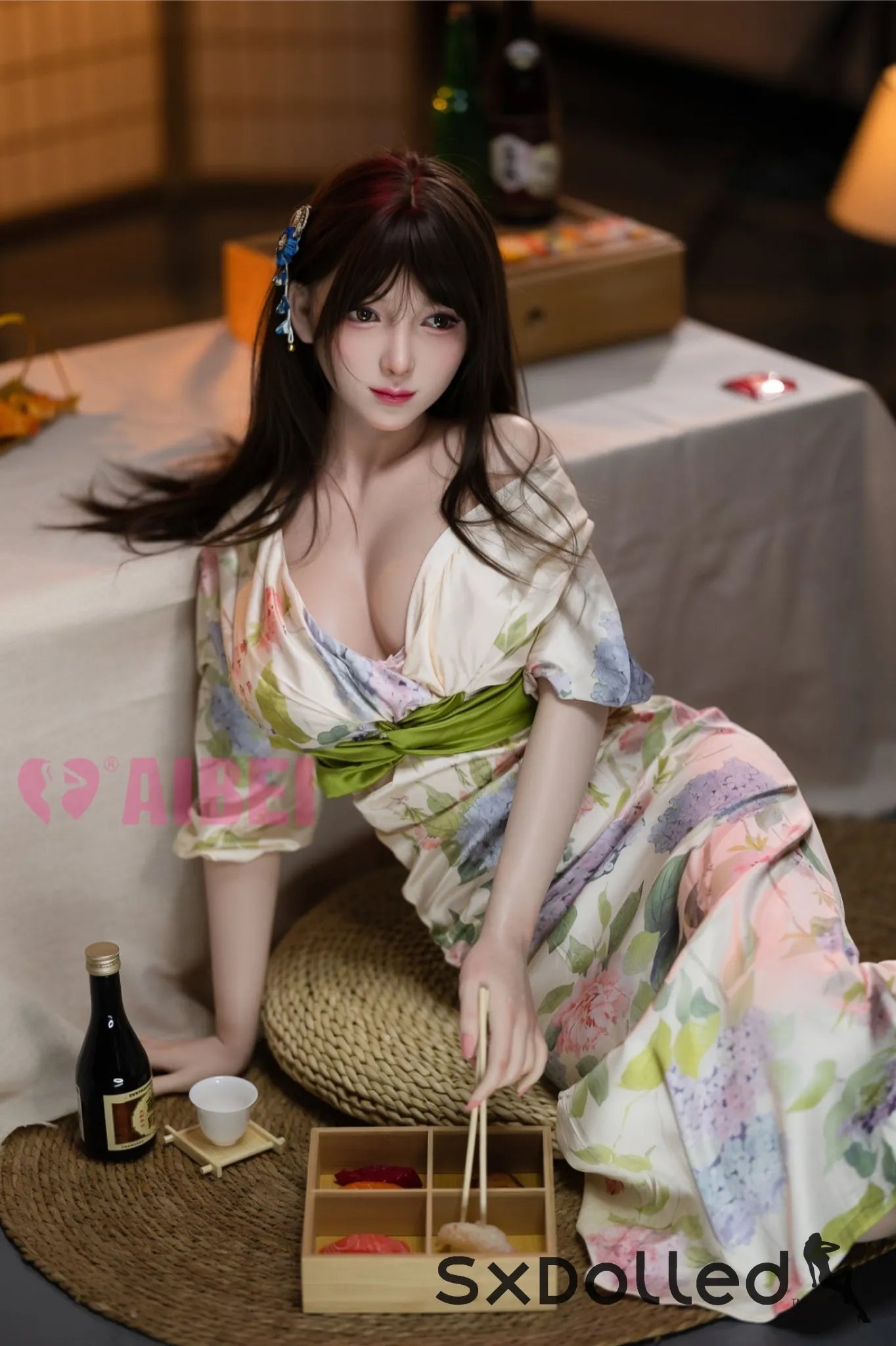 Rika A (E-Cup) (167cm) | Kimono Asian Sex Doll | Aibei Doll E-Cup / 167cm / Brunette Sex Doll
