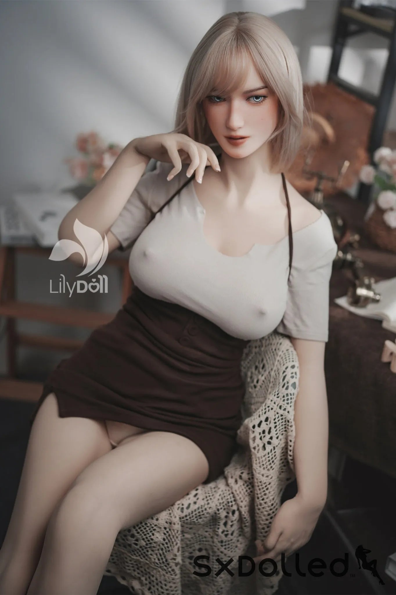 Selene B (F-Cup) (168cm) | Short Blonde Hair Sex Doll | Lily Doll F-Cup / 168cm / Blonde Sex Doll