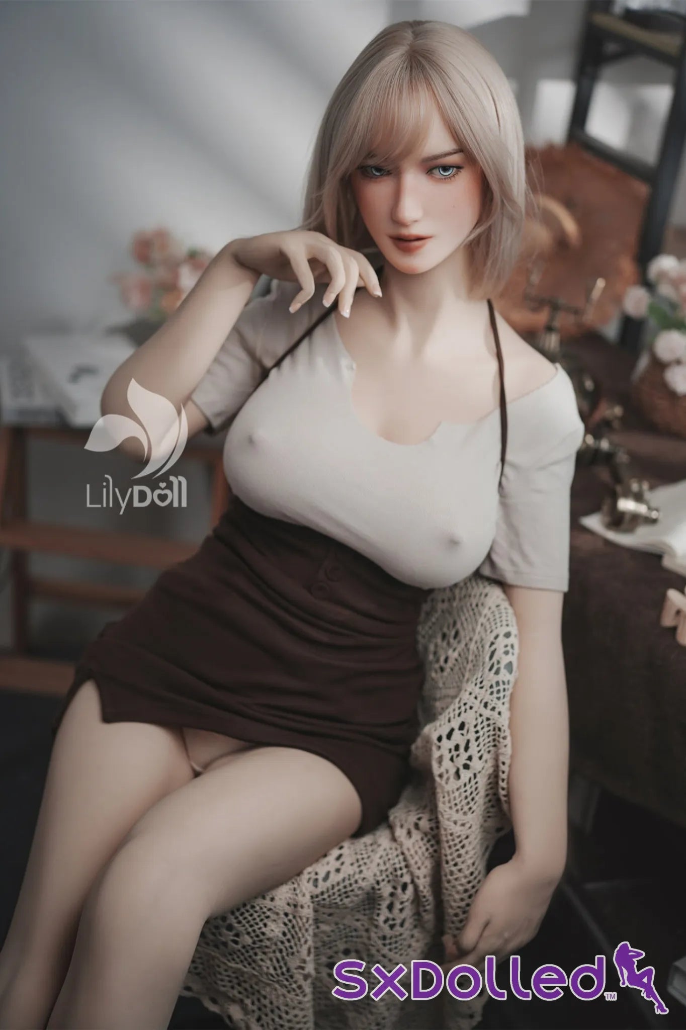 Selene B (F-Cup) (168cm) | Short Blonde Hair Sex Doll | Lily Doll F-Cup / 168cm / Blonde Sex Doll