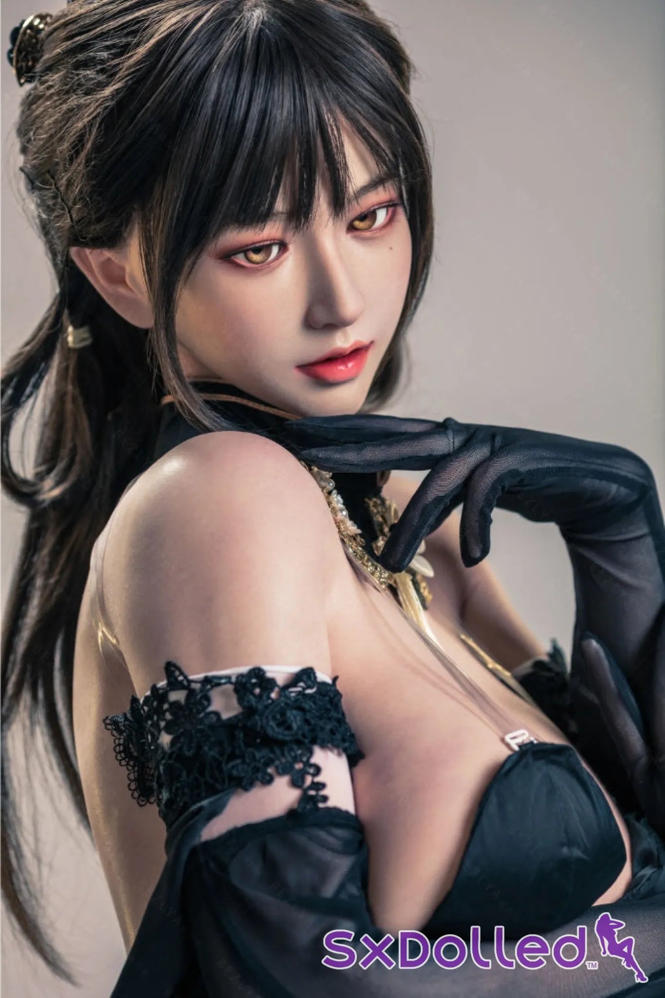 Shizuka (K-Cup) (155cm) | Sex Doll K-Cup / 155cm / Black Sex Doll