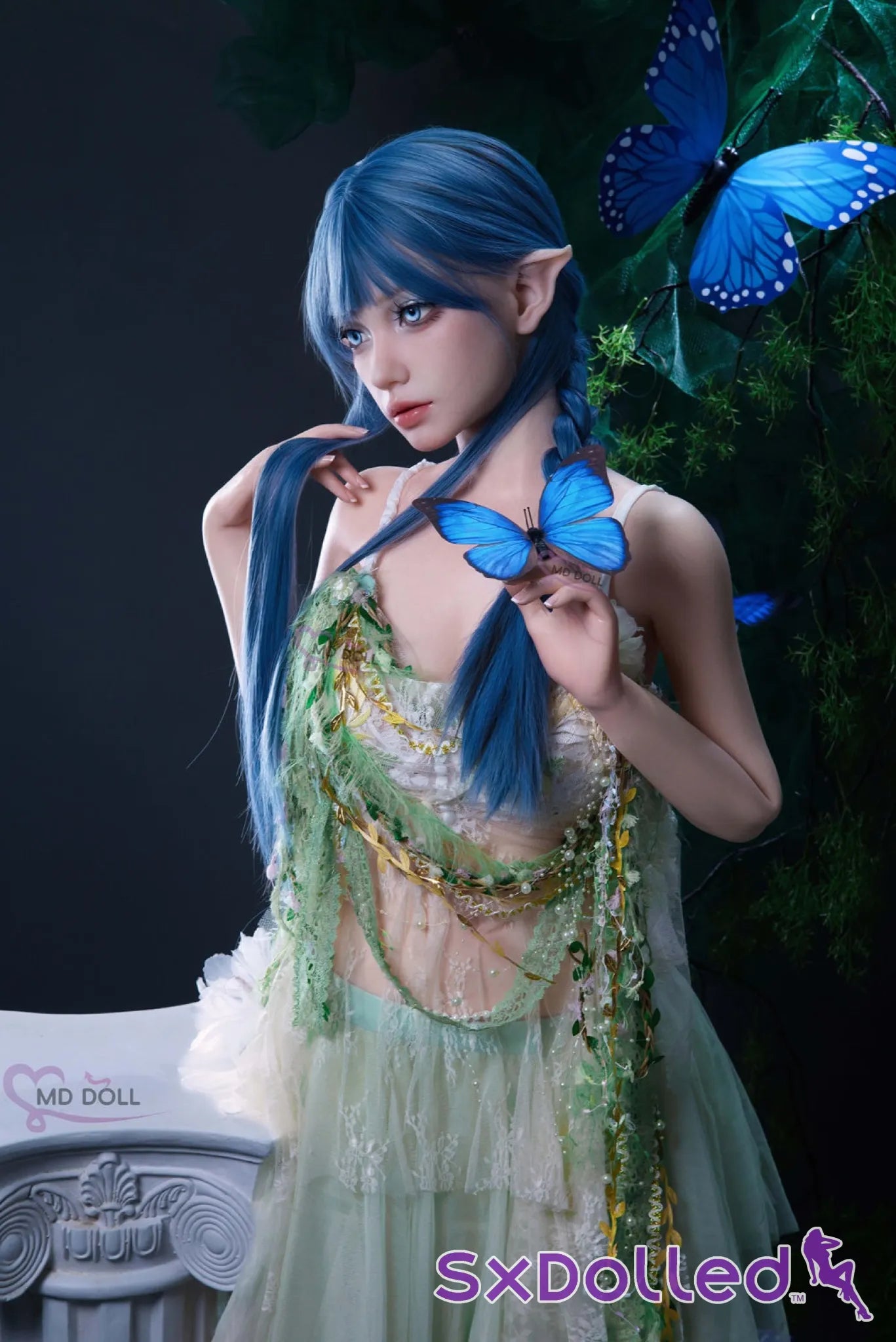 Sophiah A (G-Cup) (150cm) | Aqua Nature Elf Sex Doll | MD Doll G-Cup / 150cm / Blue Sex Doll