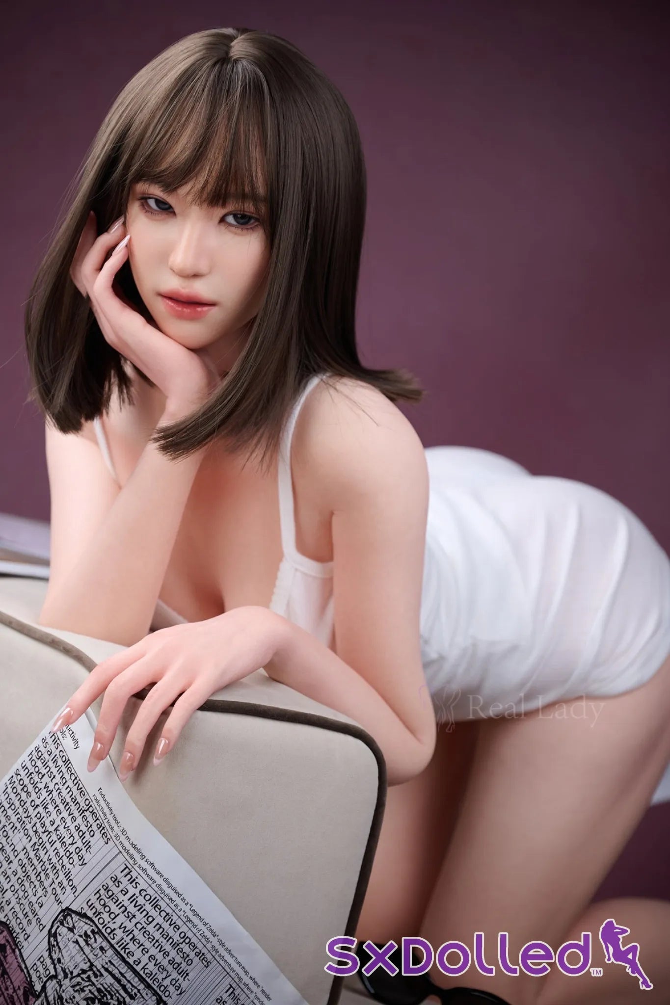 Viki (H-Cup) (150cm) | Thick Brunette Asian Sex Doll | Real Lady H-Cup / 150cm / Brunette Sex Doll
