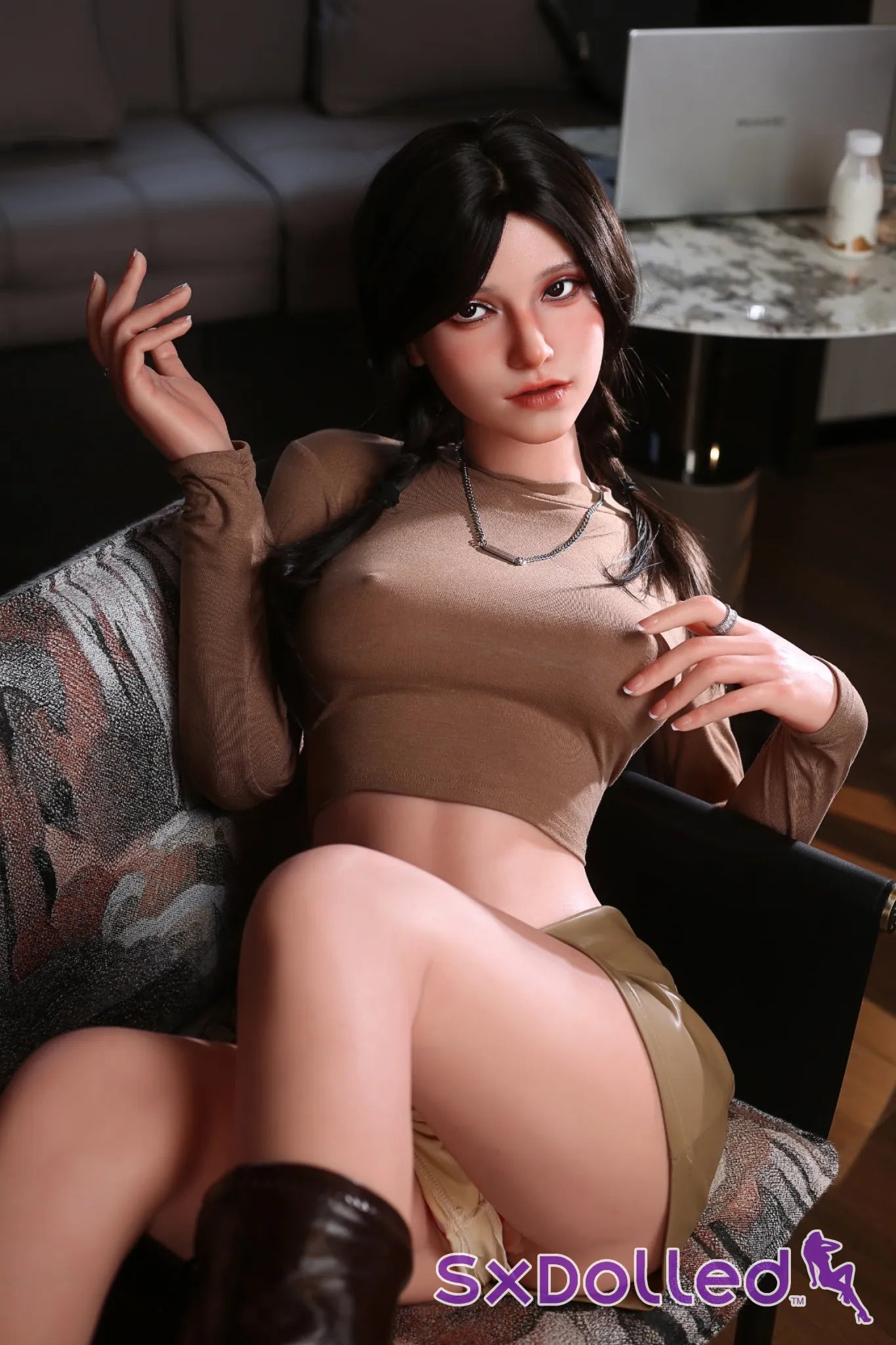Wrenna (C-Cup) (166cm) | Perky Young Adult Slim Sex Doll | Fire Doll - C-Cup / 166cm / Black - Sex Doll